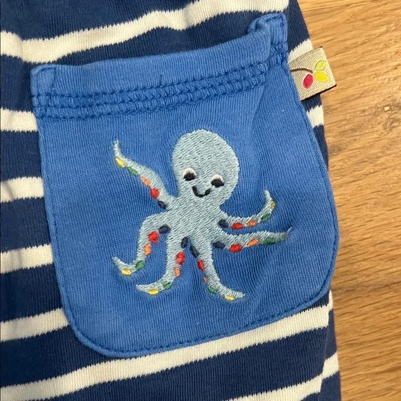 Frugi Blue and Orange Octopus Toddler Set - 12-18 months - Picture 7 of 7